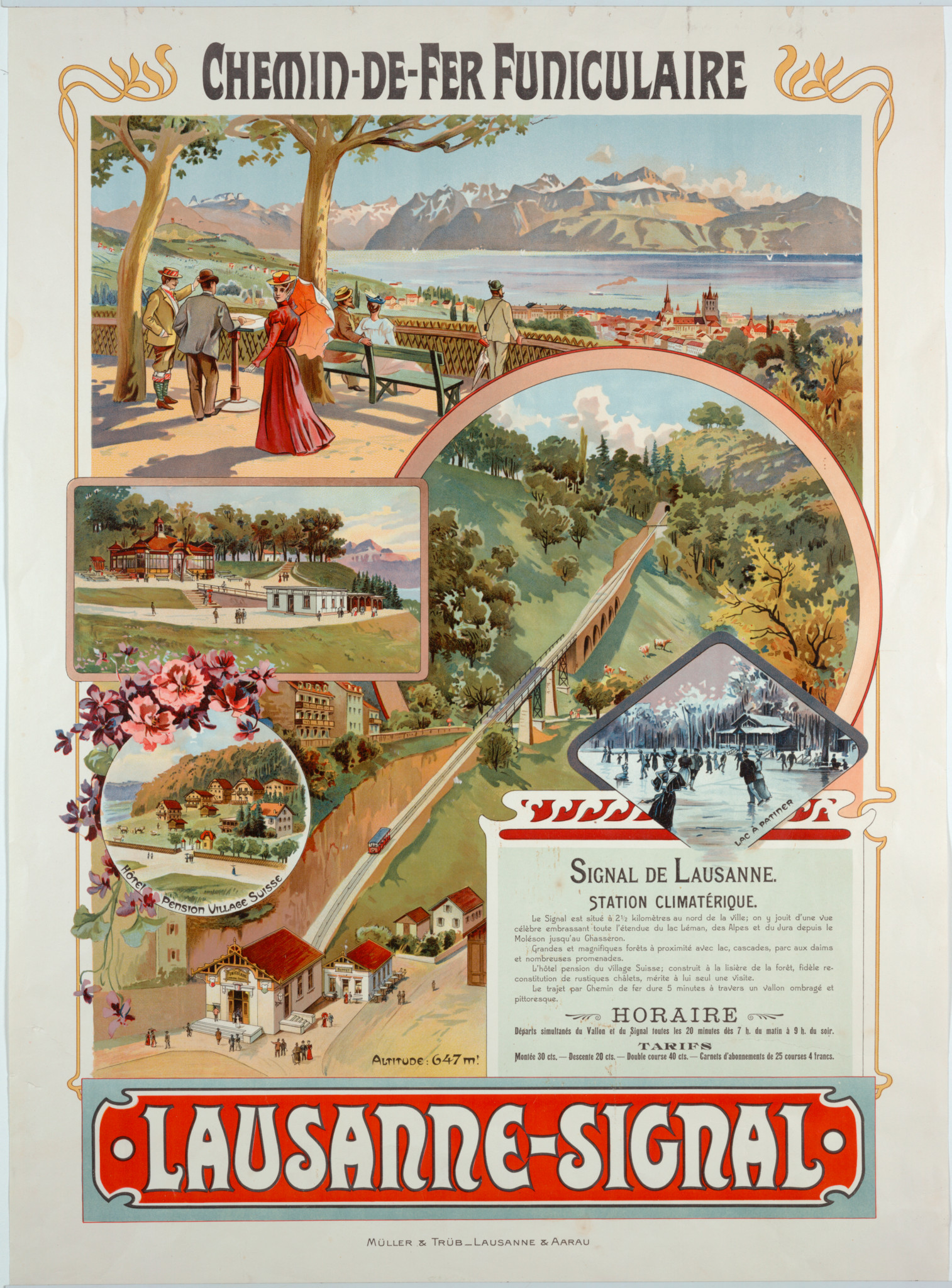 Affiche et vue du funiculaire